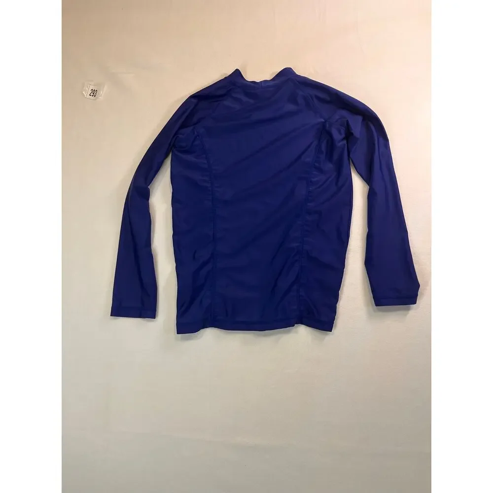 Cobalt Blue Rash Guard Swim Shirt Long Sleeve Girls Size 14/16 Approx